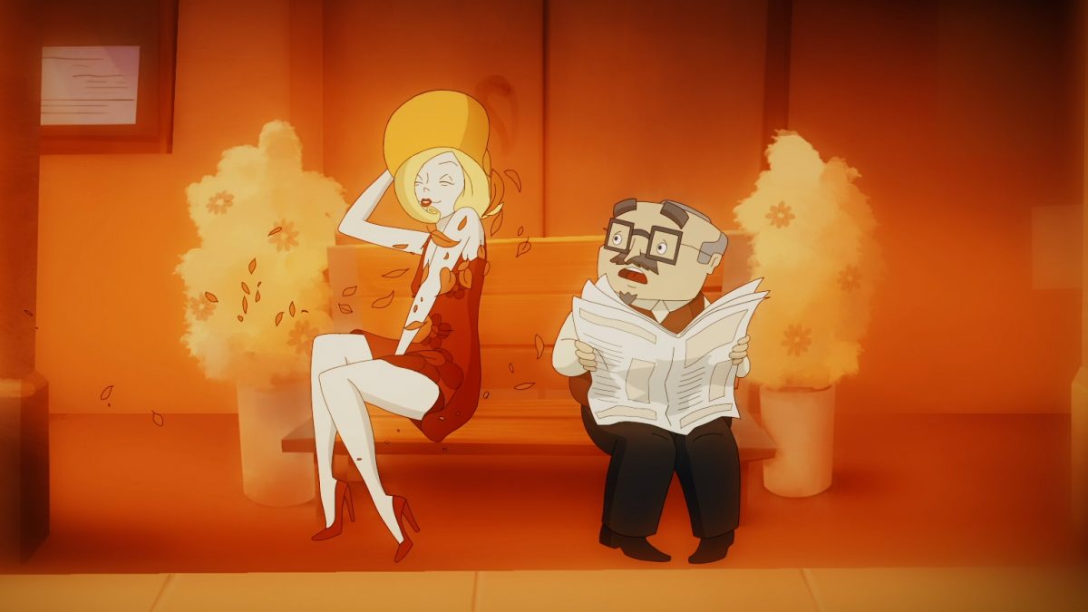 La chica del vestido rojo y sombrero amarillo (The Girl in the Red